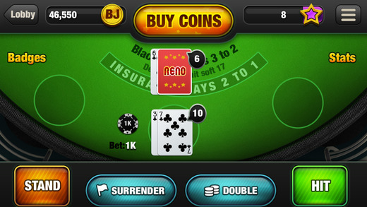 blackjack app game